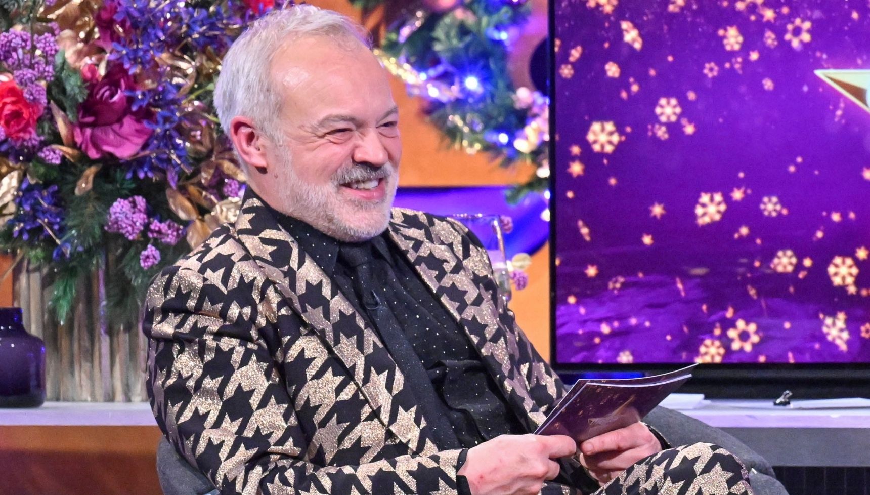 Graham Norton in dogtooth jacket