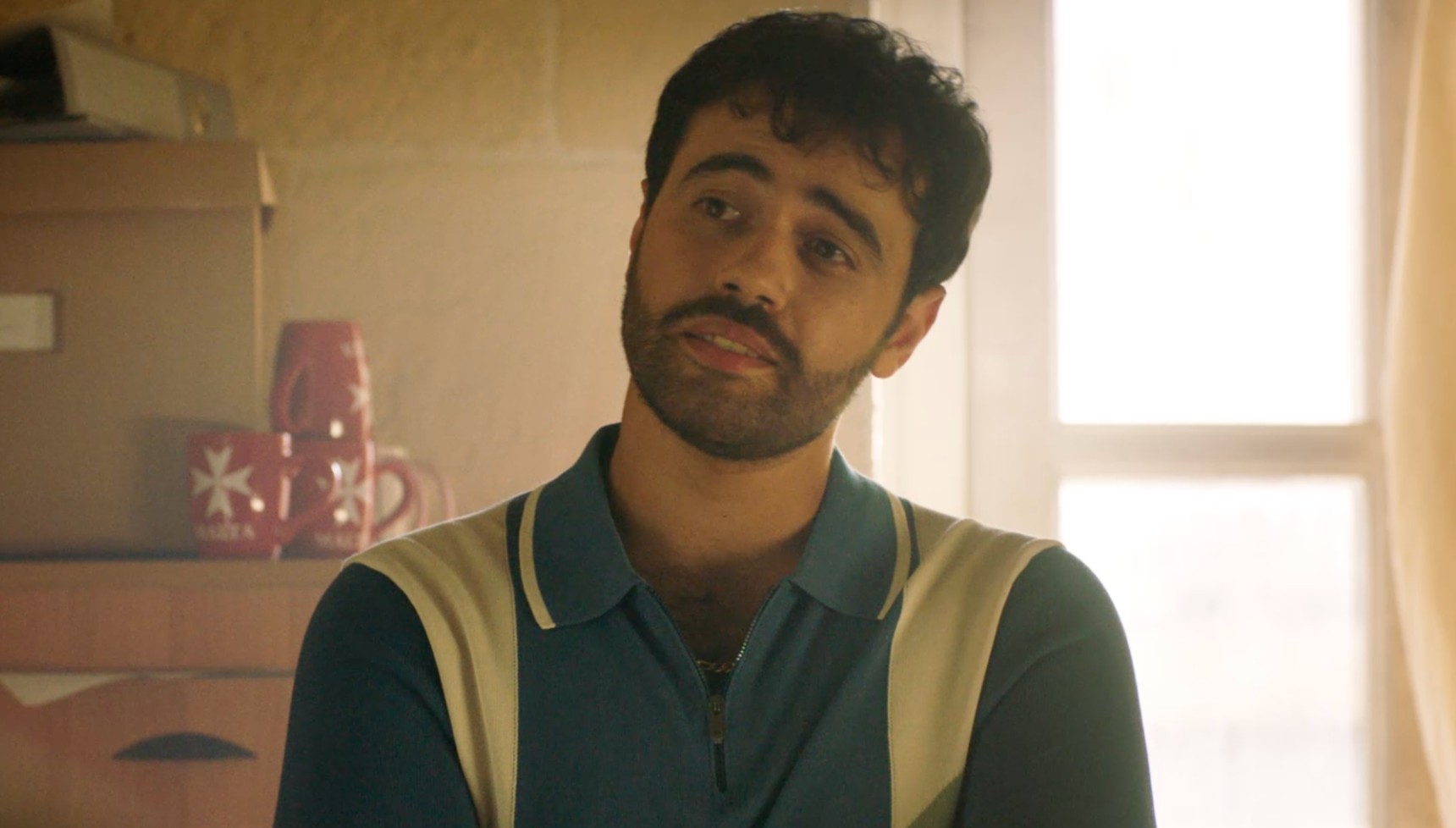 Jeremy Vella as Mirko Spiteri in The Good Ship Murder