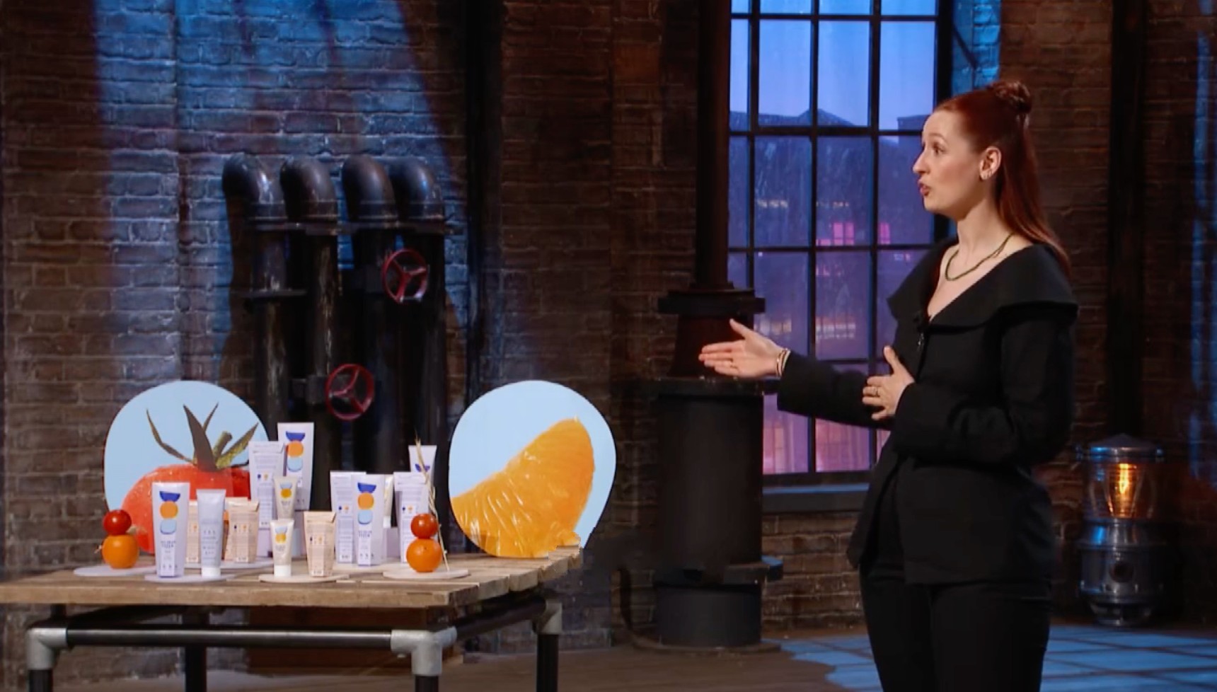 Dani pitches her My Skin Feels products on Dragons' Den