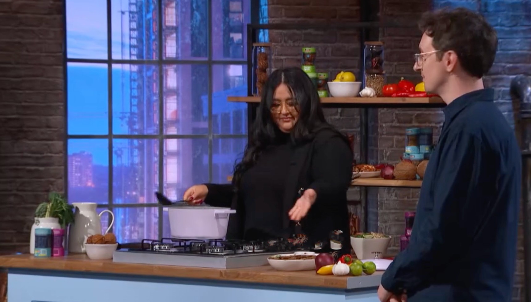 Tina Faghihi-Hallam and husband Ollie Hallam pitch their business Flavour Balls