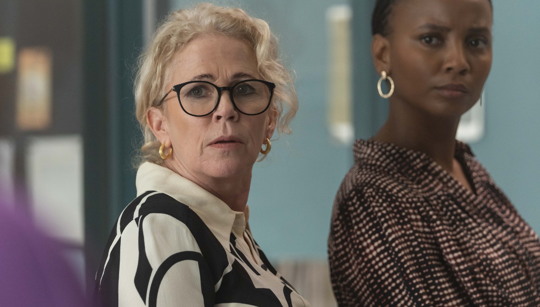 Lucy Benjamin as Sue Ferguson in The Curfew