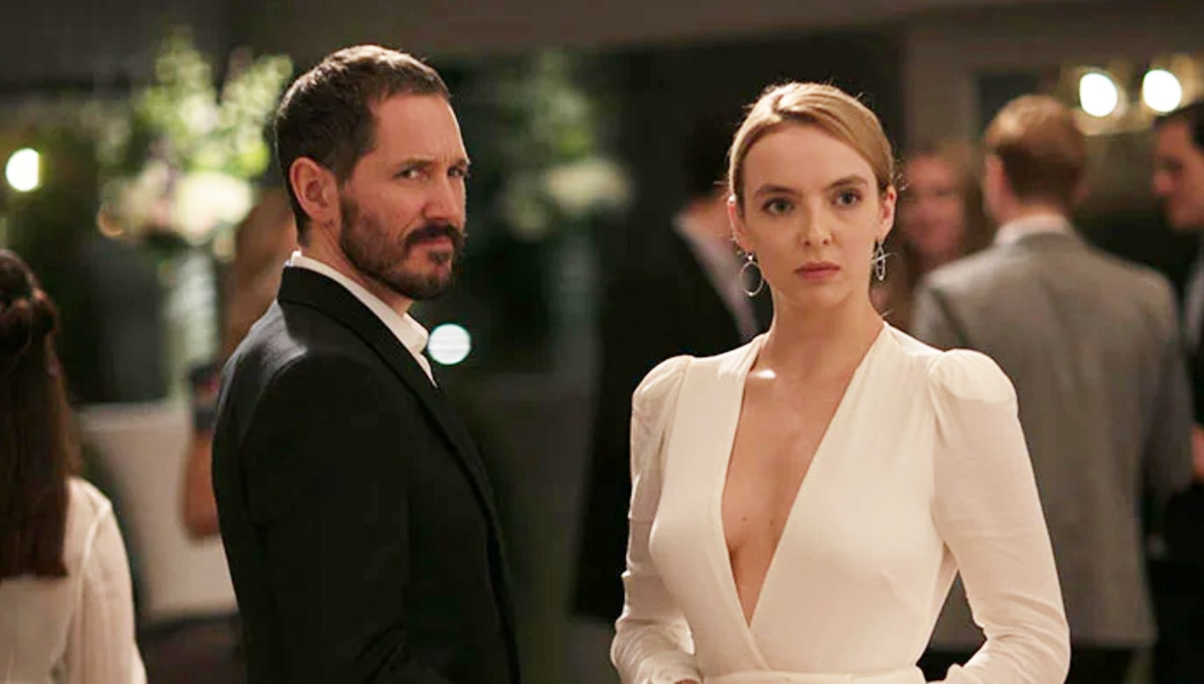 Bertie Carvel and Jodie Comer as Simon and Kate in Doctor Foster series 2