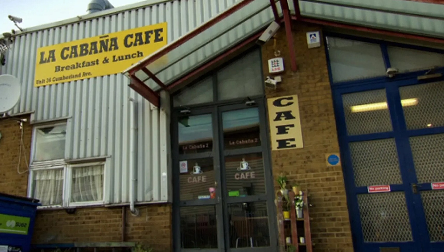 The outside of the La Cabana Cafe as seen on The Apprentice