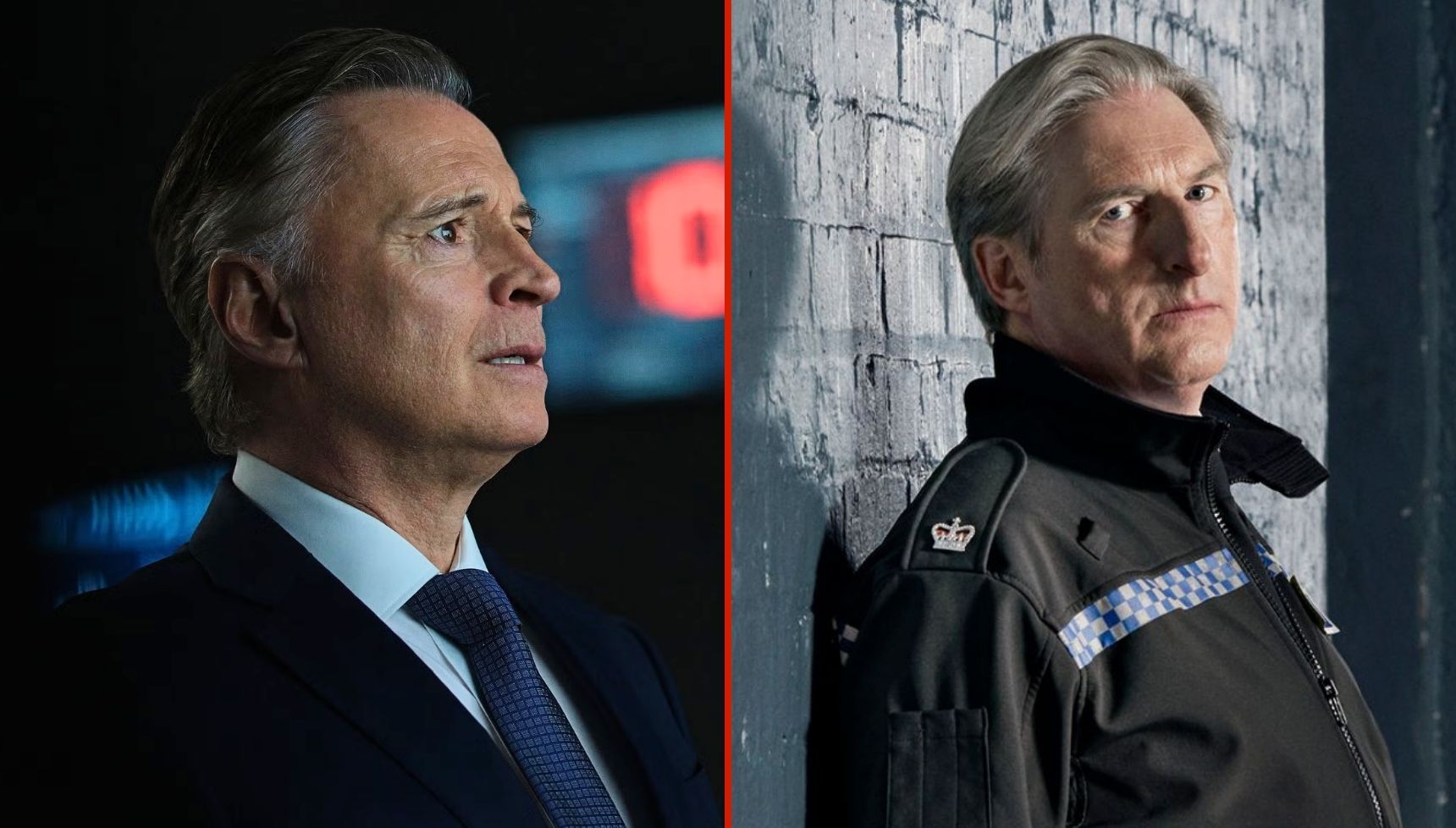 Robert Carlyle in Cobra and Adrian Dunbar in Line of Duty 