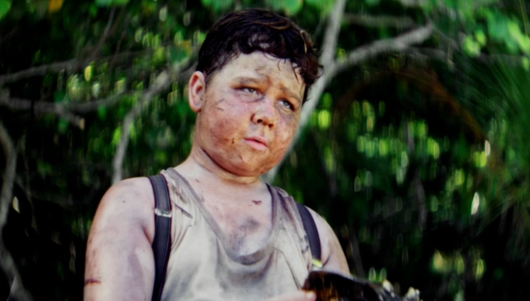 Piggy in Lord of the Flies episode 4 holding the conch