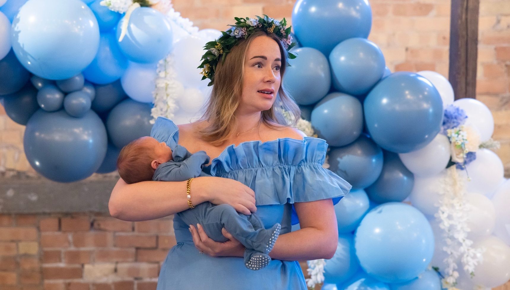 Whitney Leavitt and baby Billy 