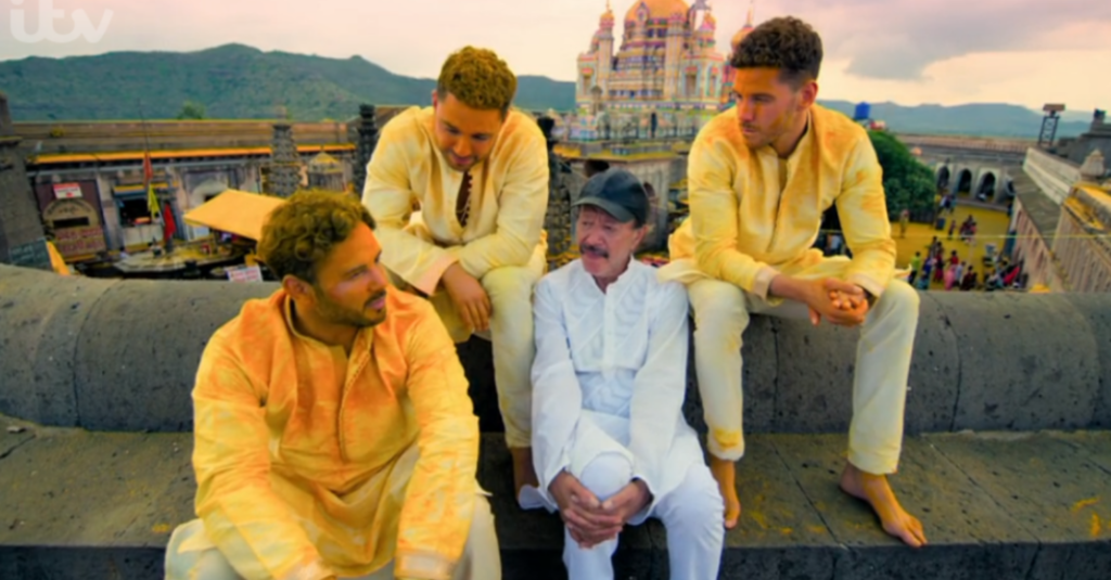 Adam Thomas and his brothers with their dad