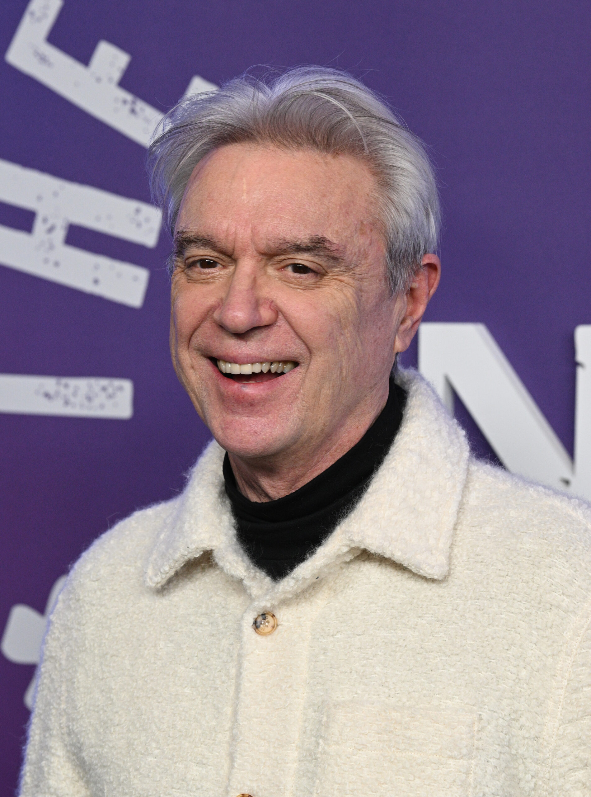 David Byrne on the red carpet 