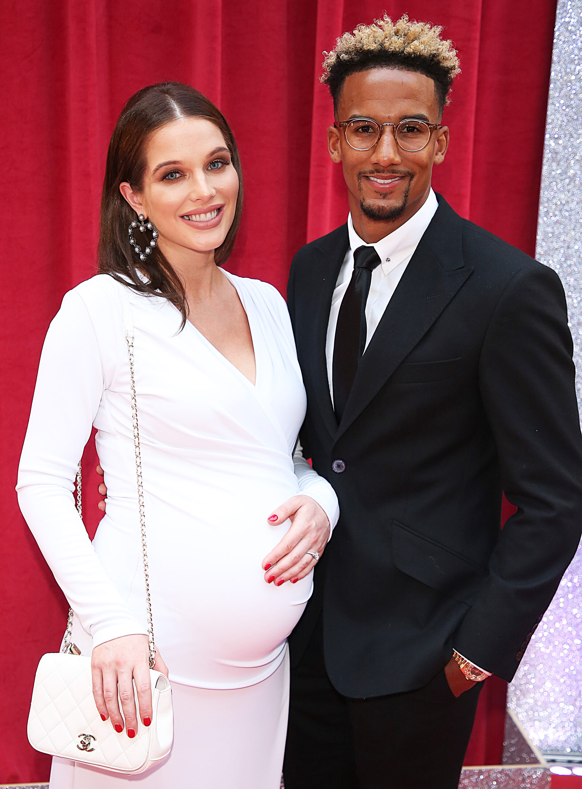 Helen Flanagan and Scott Sinclair on the red carpet