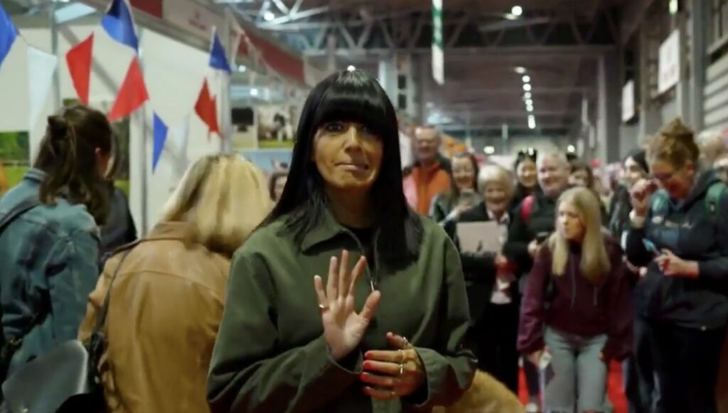 Claudia Winkleman at Crufts