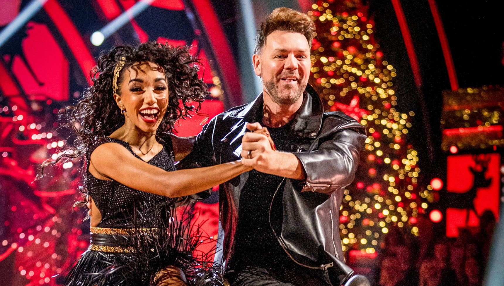 Michelle dancing on Strictly with Brian McFadden