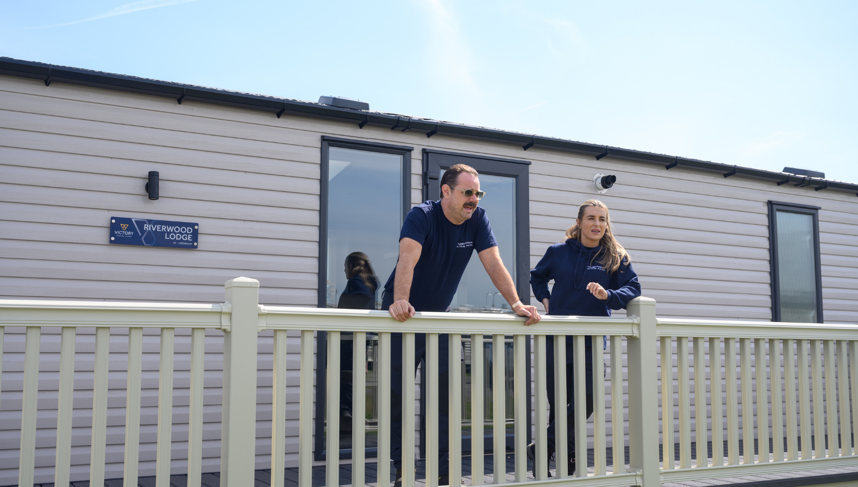 Danny and Dani Dyer at their caravan park