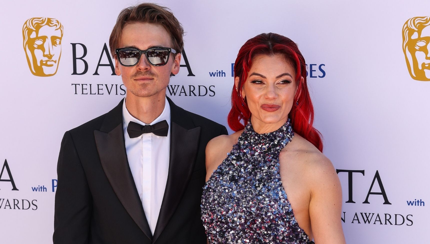 Joe Sugg and Dianne Buswell on the red carpet