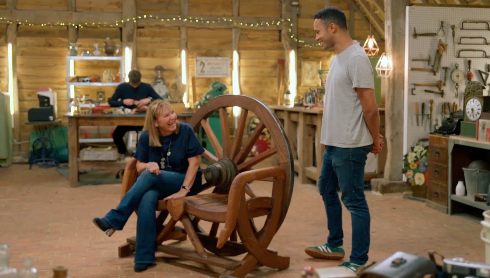 Will Kirk with restored bench