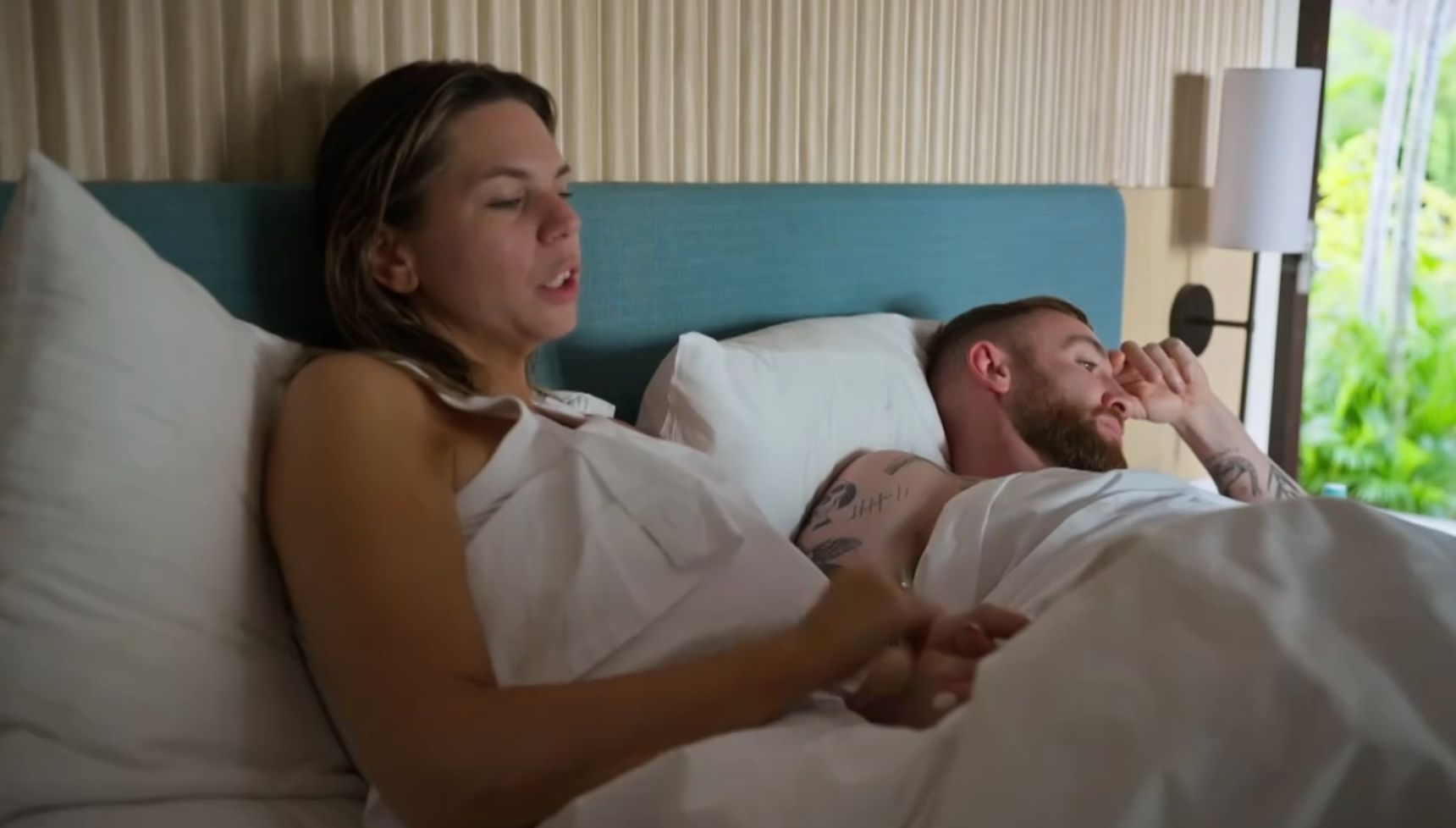 Bec and Danny in bed