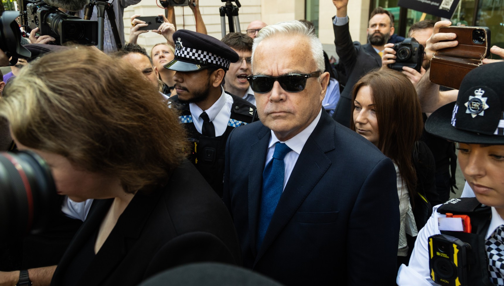 Huw Edwards attends Westminster Magistrate's Court in 2024