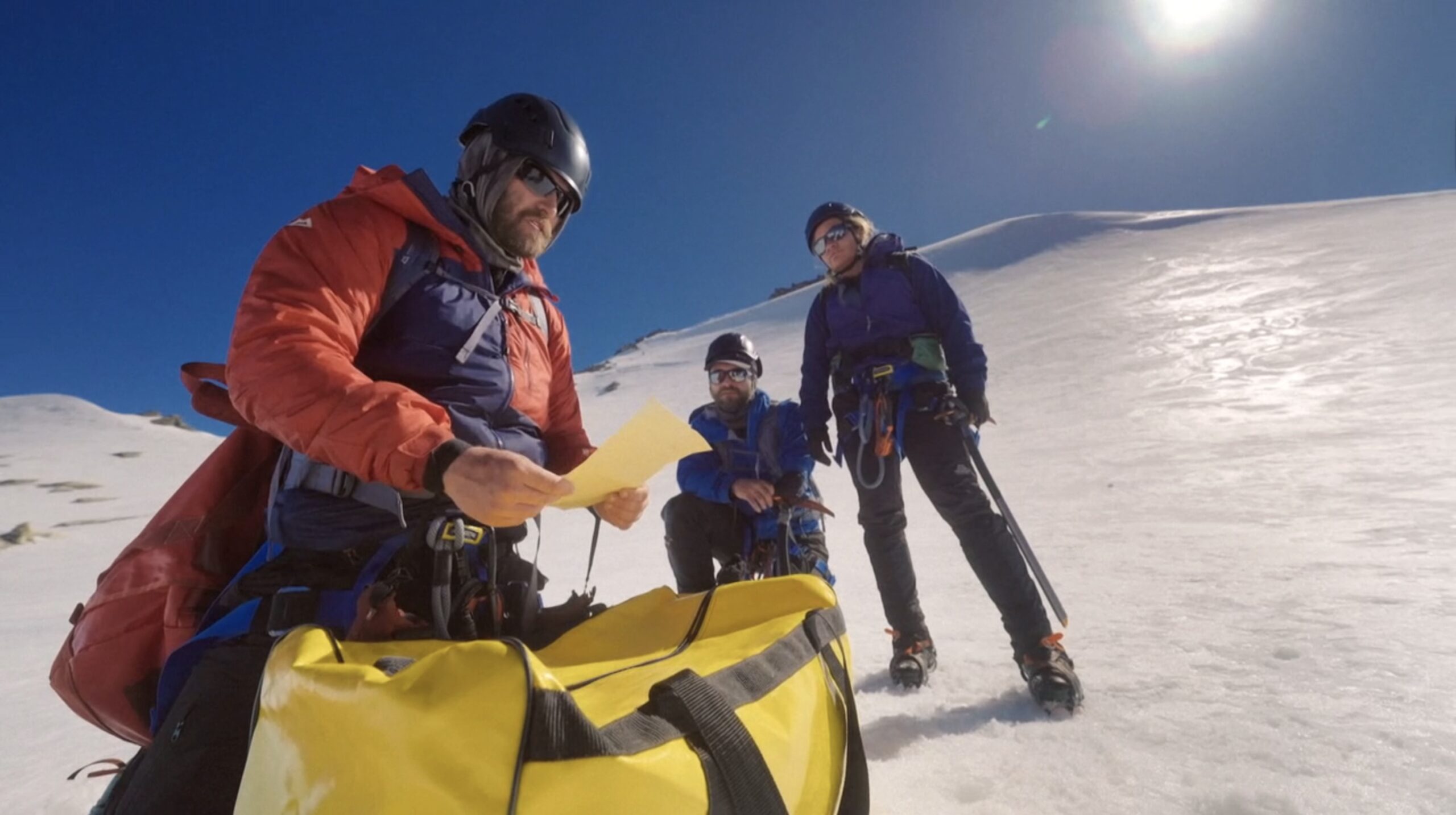 Dockers, Drew and Colleen on The Summit