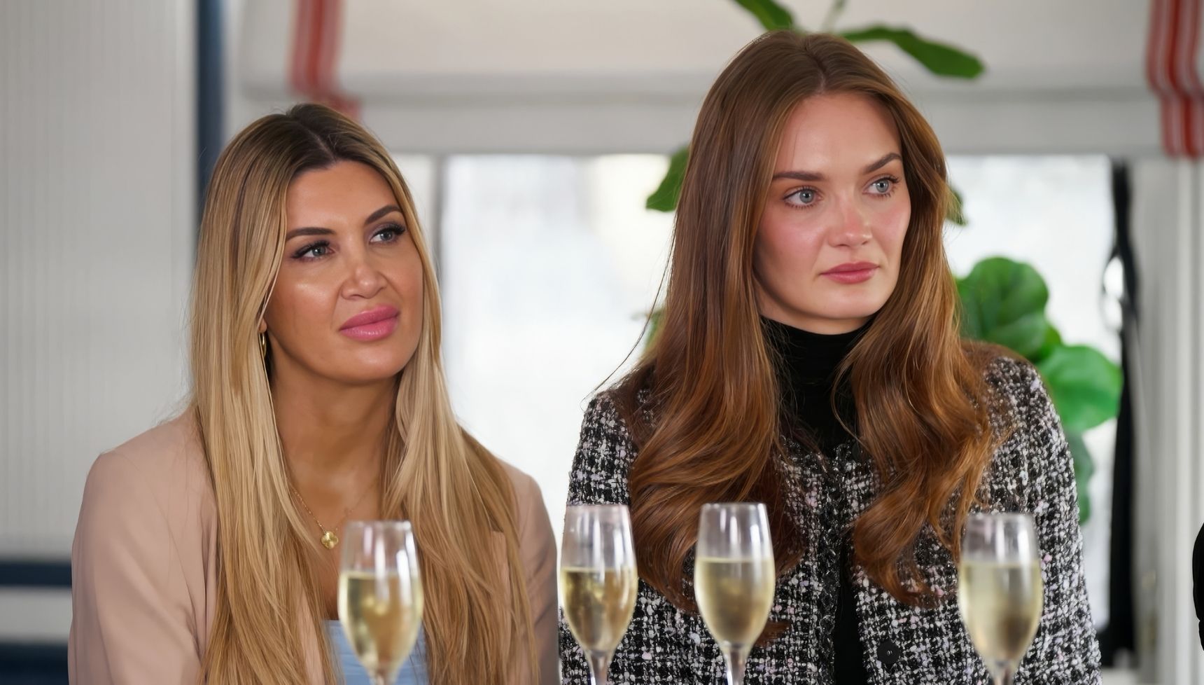 Gia and Brook look annoyed at Stella in MAFS Australia
