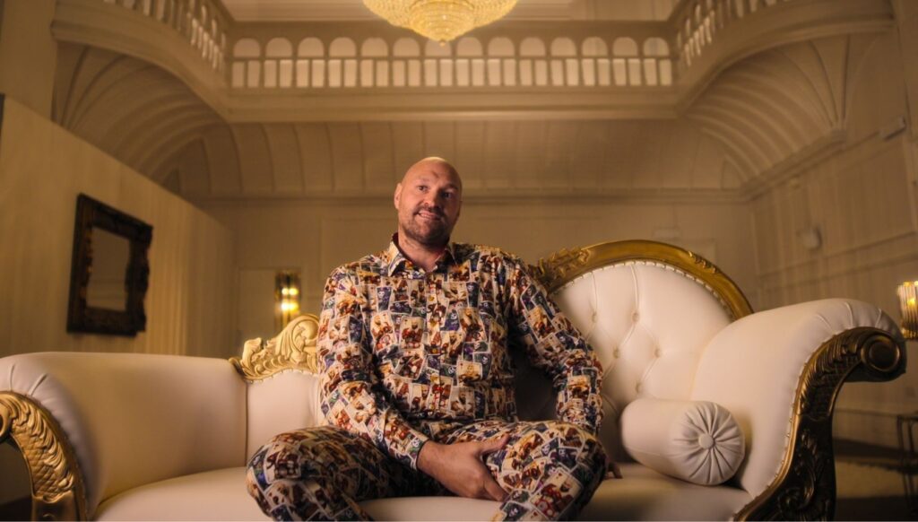 Tyson Fury speaking to the camera