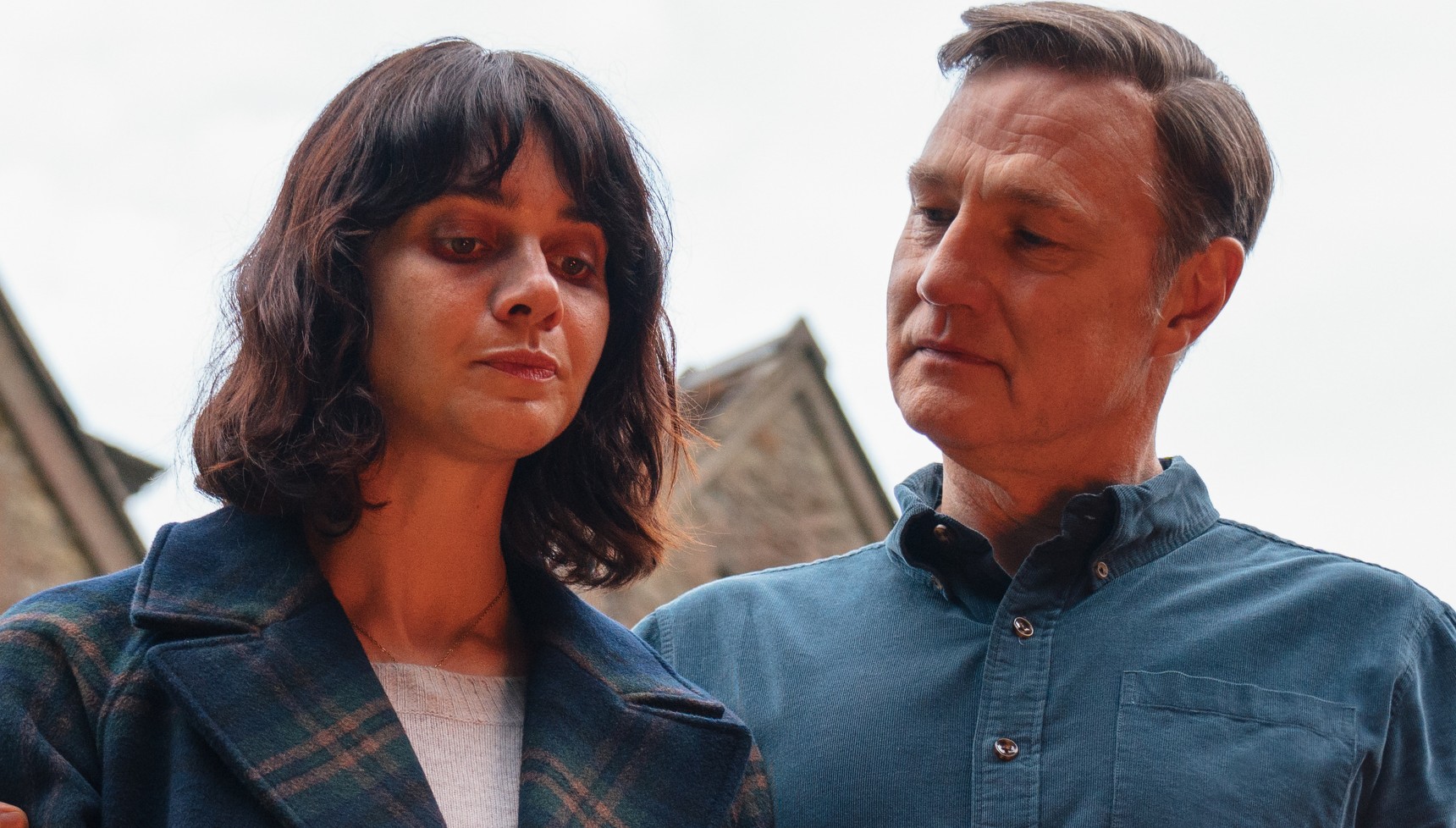 Emma Appleton as Alana Polly and David Morrissey as Michael Polly in Gone