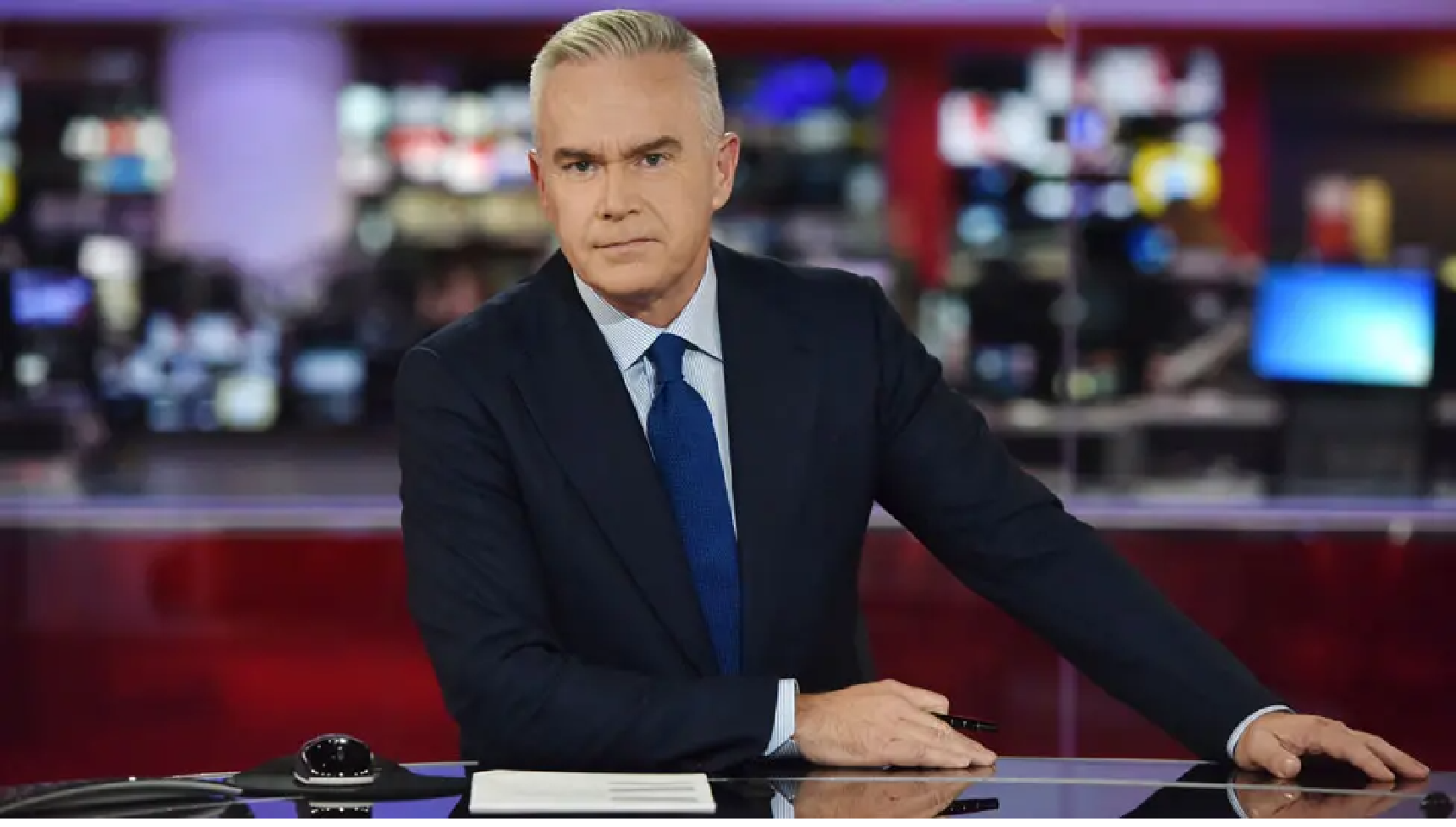 Huw Edwards presenting BBC News