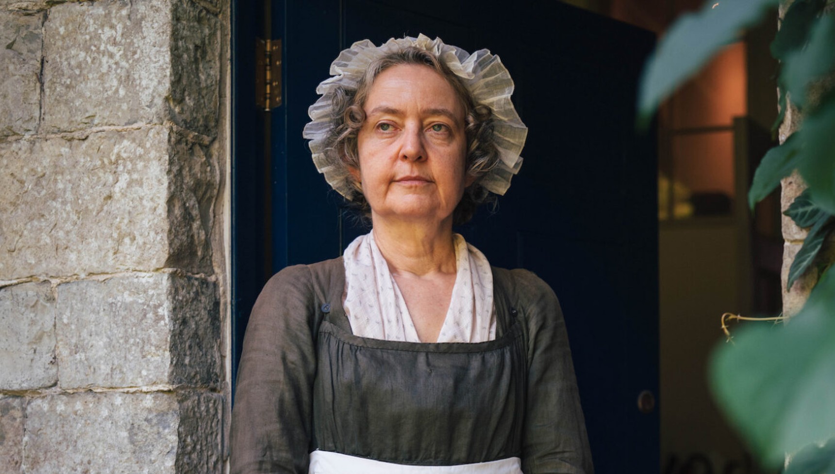 Actress Lucy Briers as Mrs Hill in The Other Bennet Sister