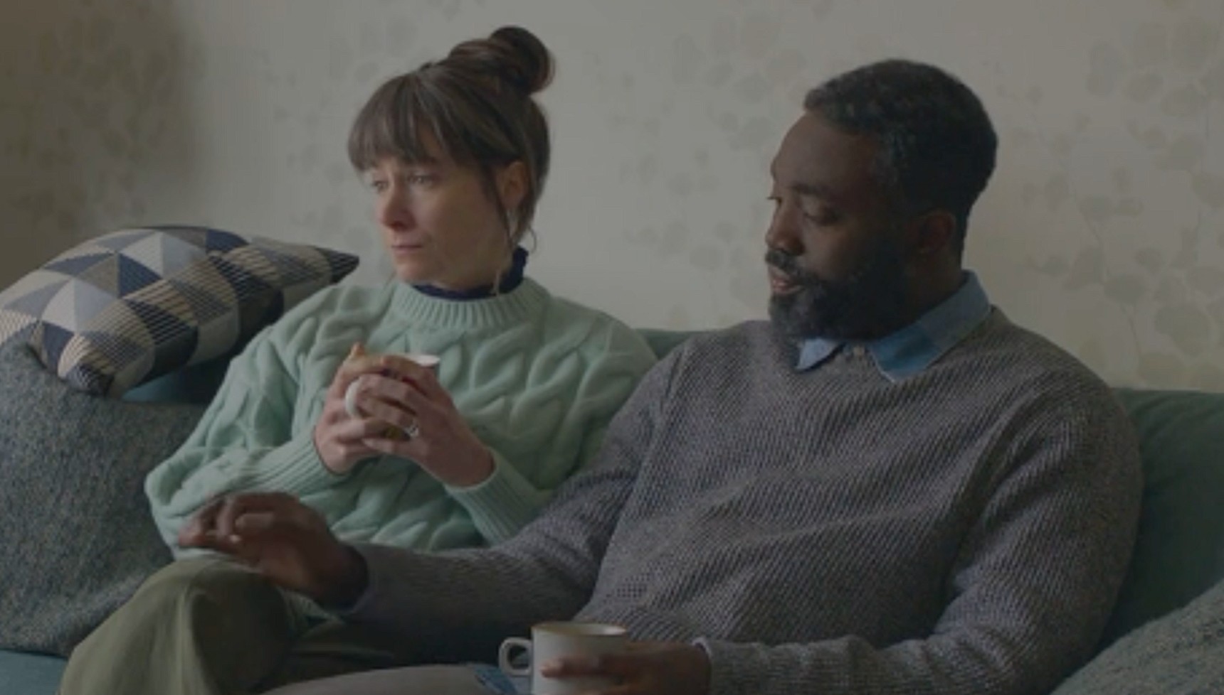 Paapa Essiedu and Siobhan Cullen in old-age makeup in Babies 
