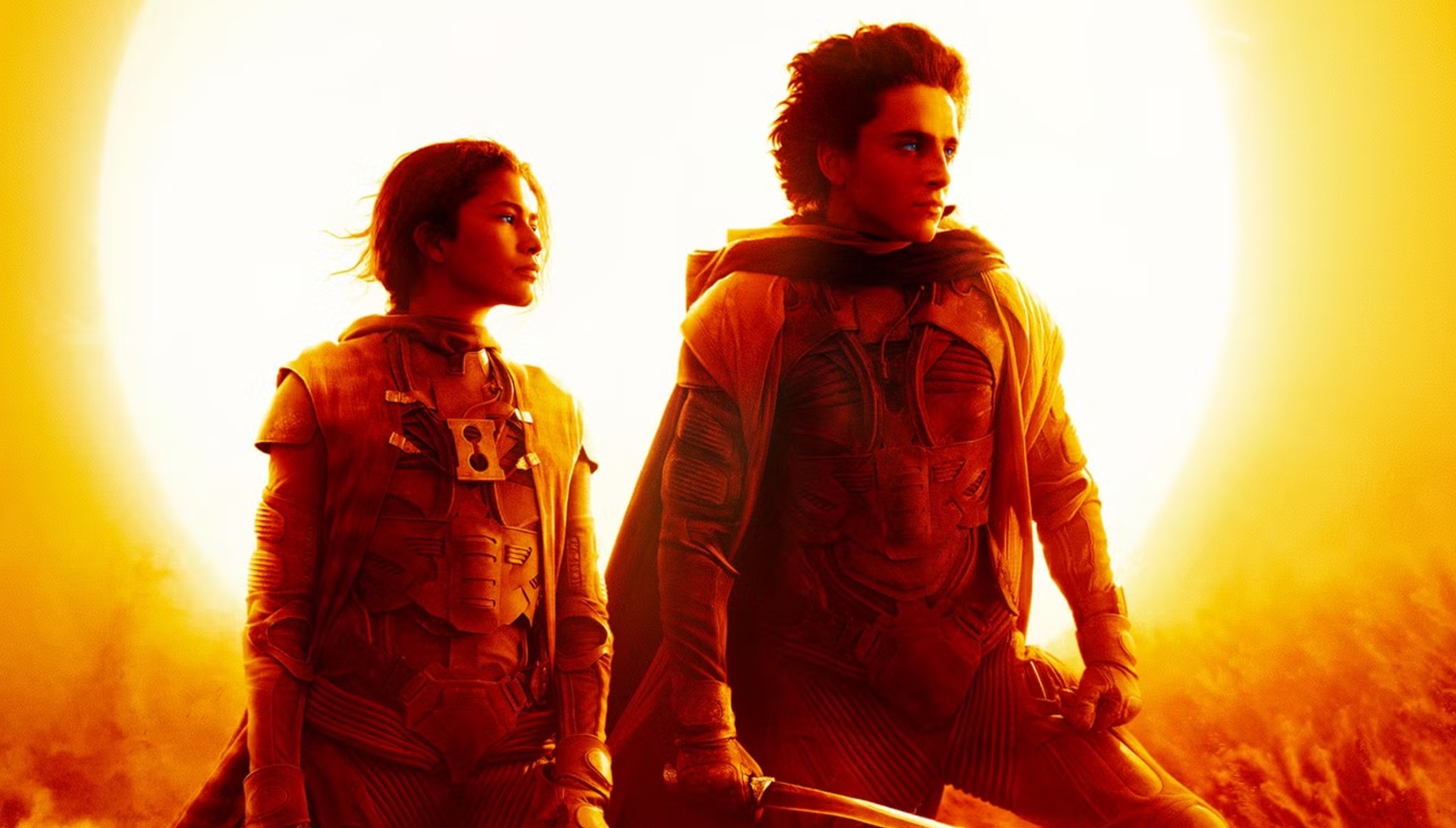 Zendaya and Timothée Chalamet in Dune