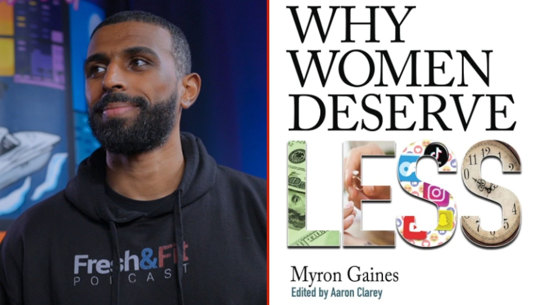 Myron Gaines in Louis Theroux: Inside the Manosphere and a cover of Why Women Deserve Less