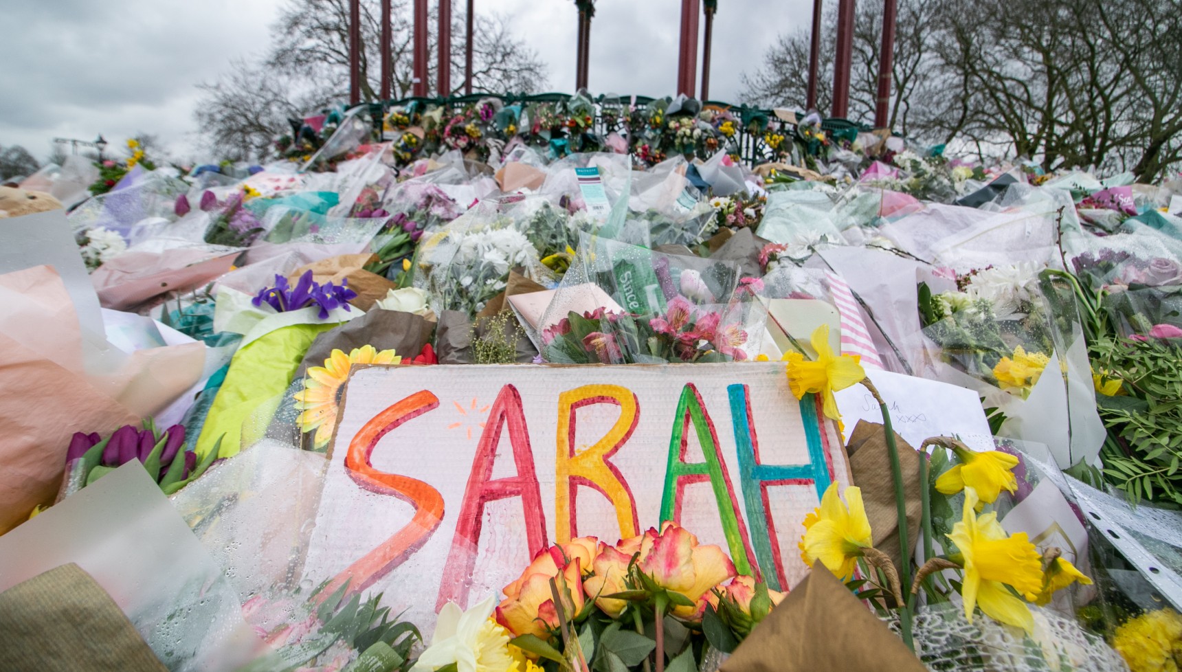 A Sarah sign from the vigil for Sarah Everard