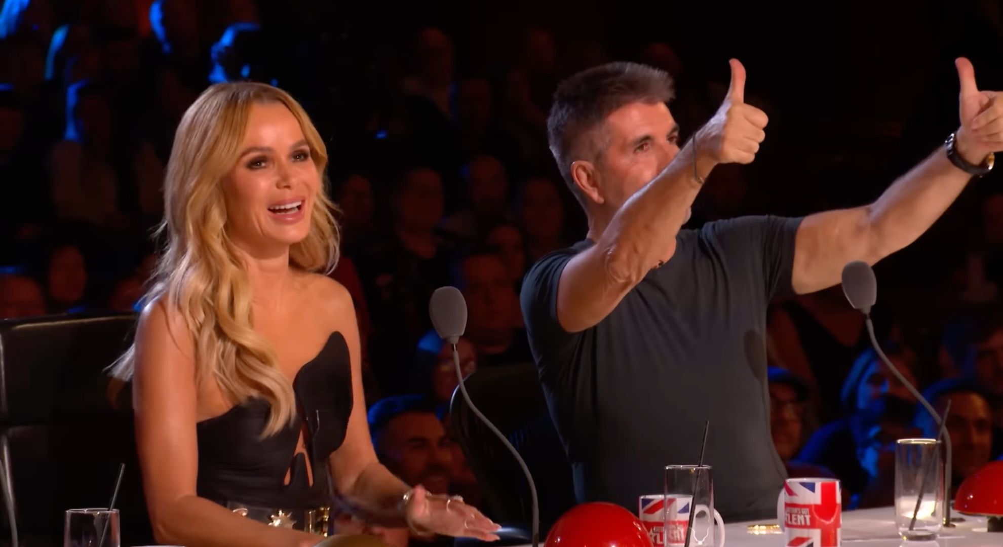 Amanda Holden and Simon Cowell on BGT