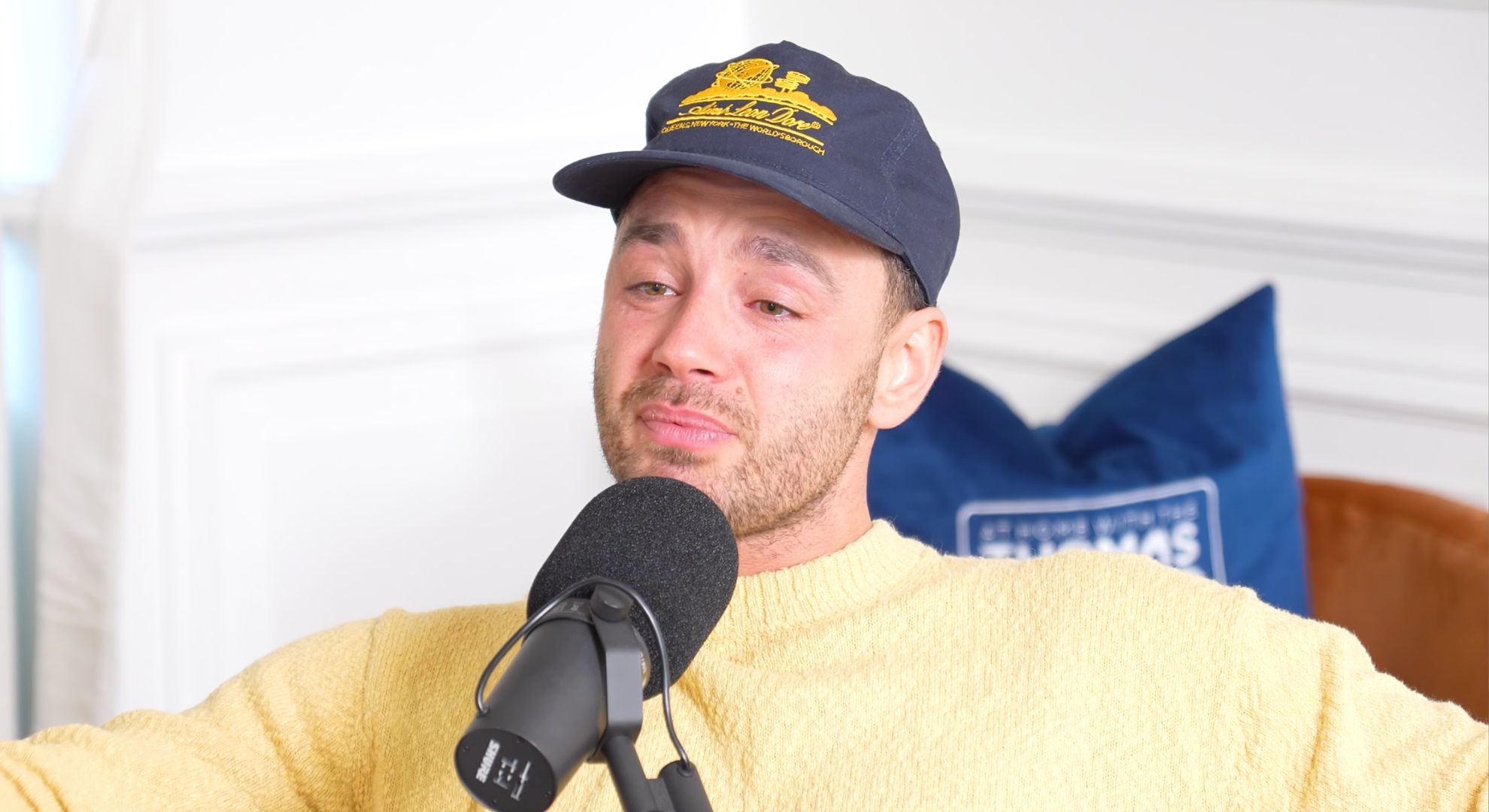Adam Thomas crying on the podcast