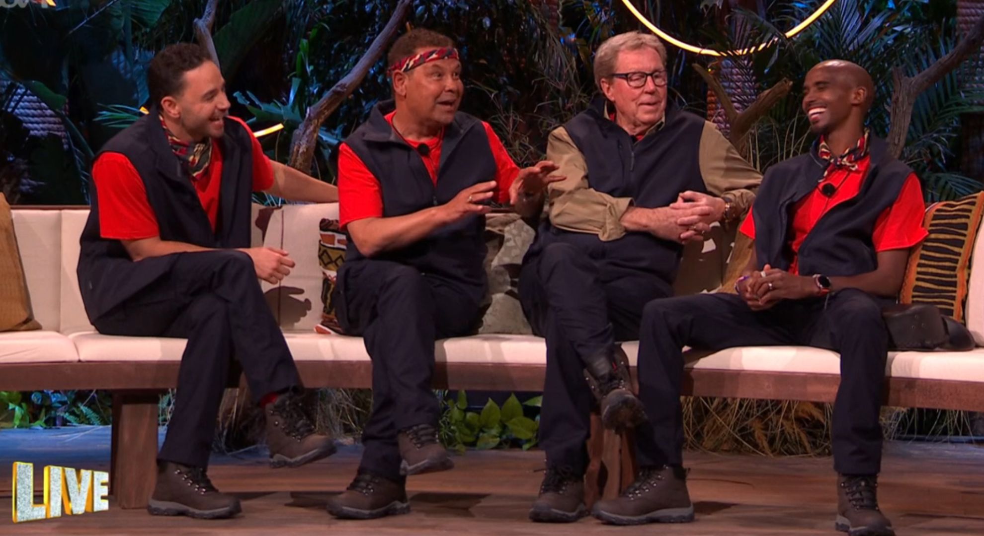 Adam Thomas, Craig Charles, Harry Redknapp, Mo Farah on I'm A Celebrity Live Final