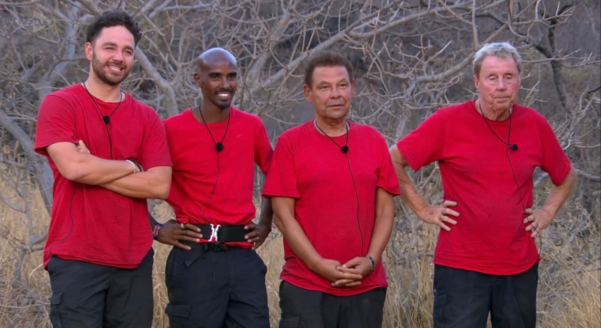 Adam Thomas, Mo Farah, Craig Charles and Harry Redknapp on I'm A Celebrity