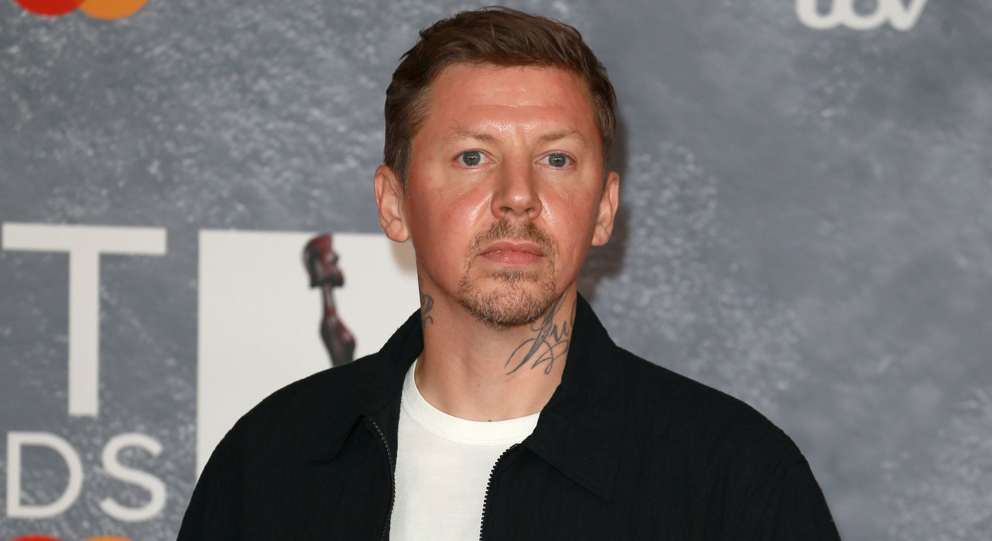 Professor Green on the red carpet