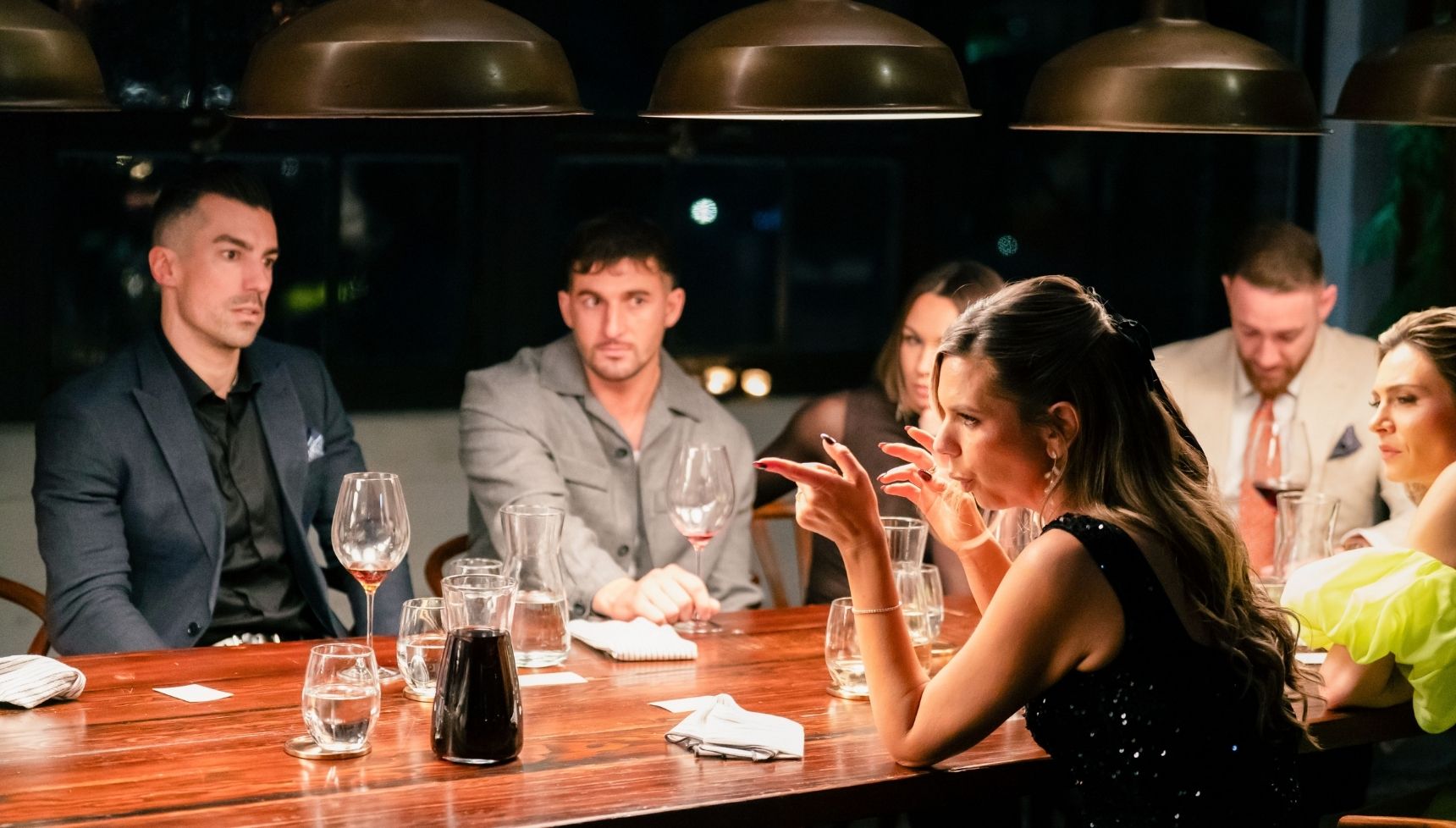 MAFS Australia bec yelling at dinner party 