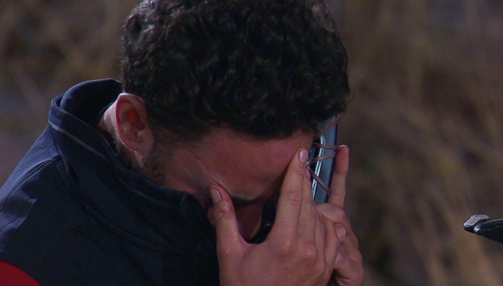 Adam crying on the phone
