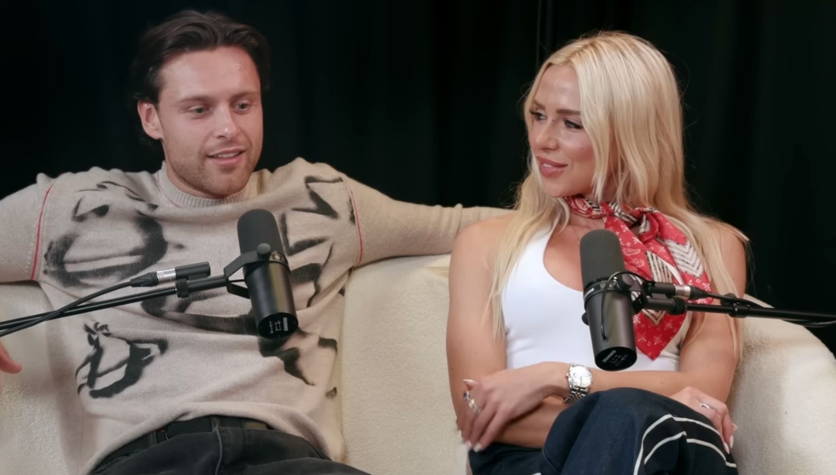 Gabby and Casey on podcast 