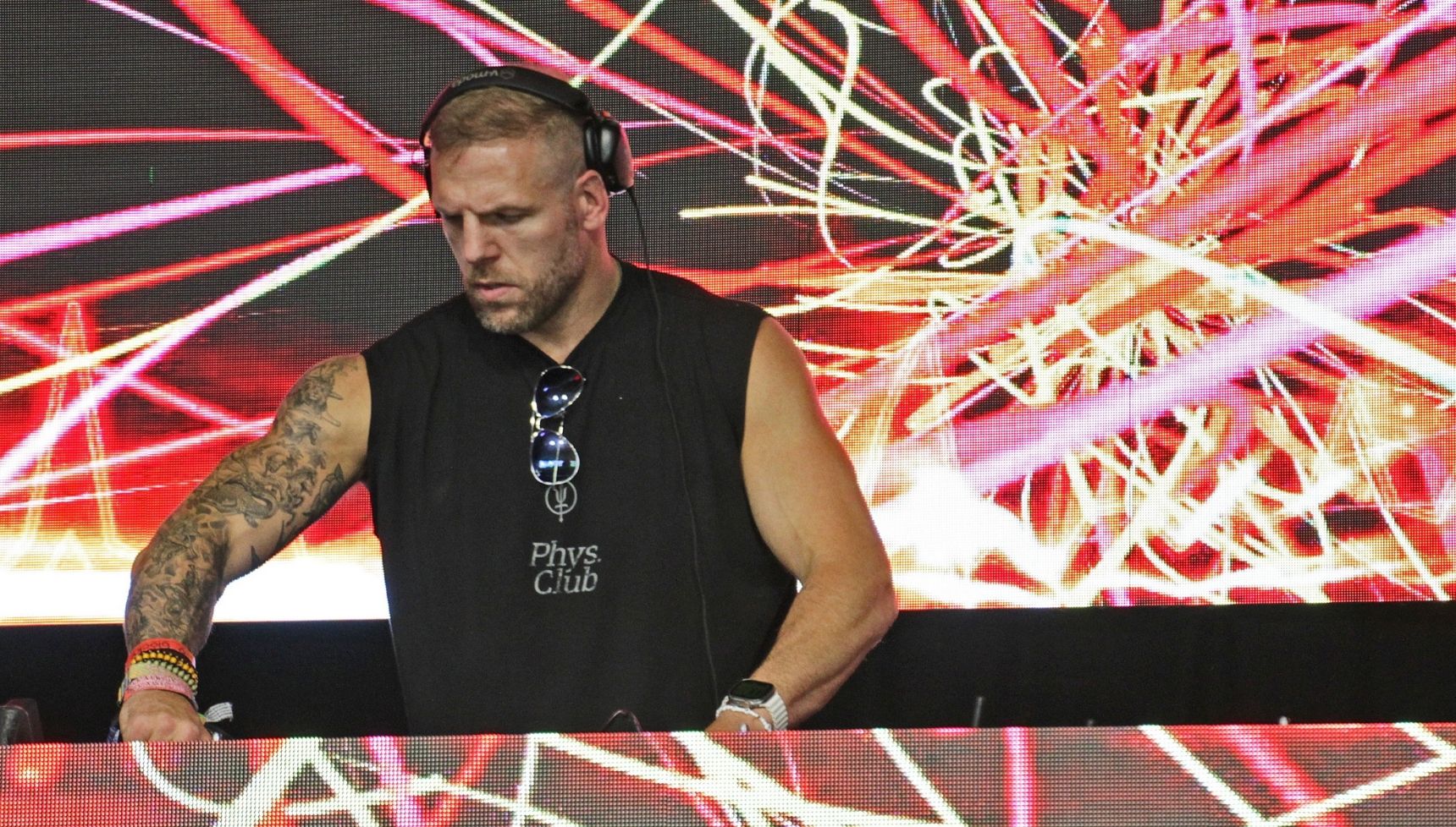 James Haskell DJing