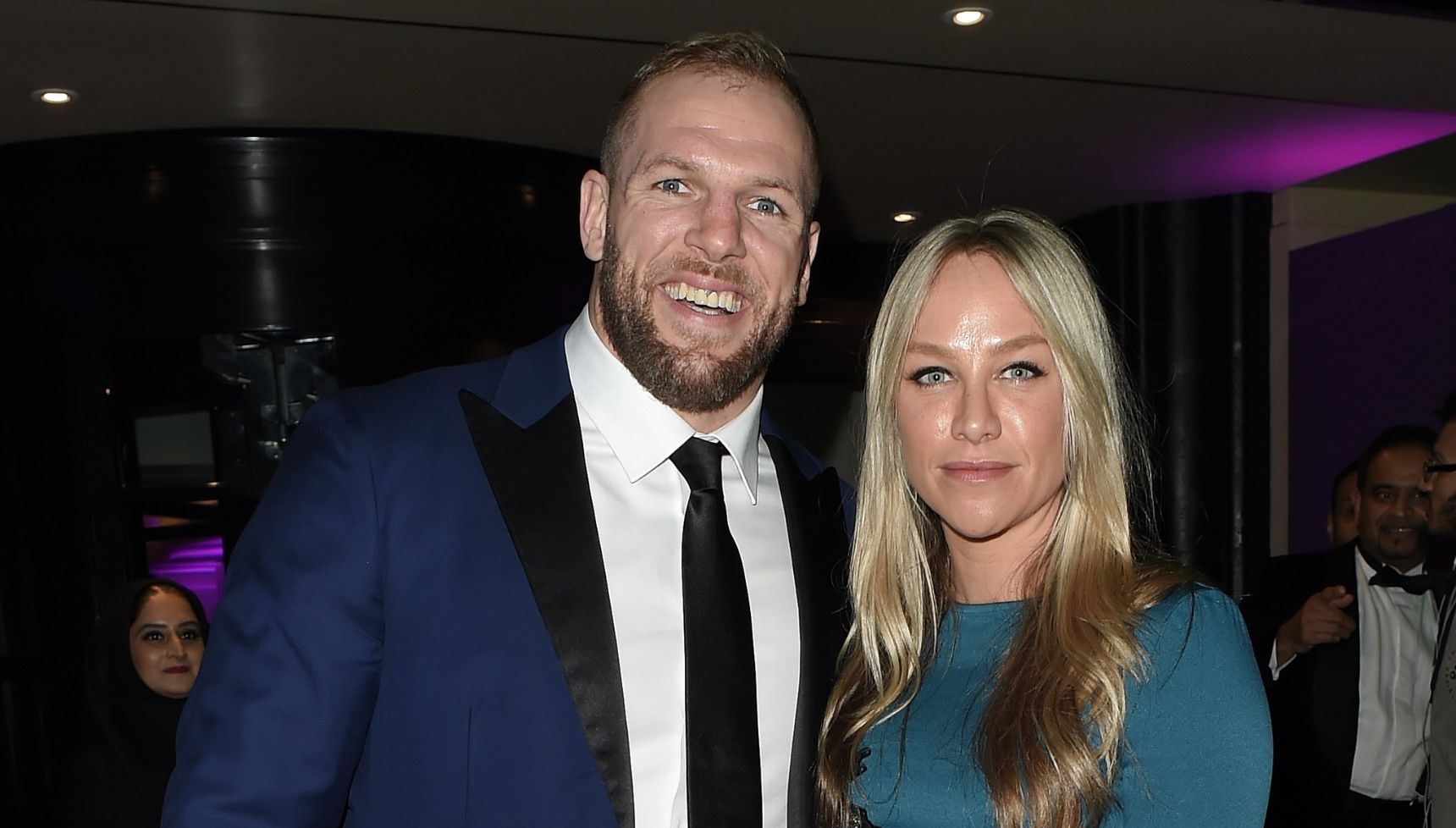 James Haskell and Chloe Madeley smiling
