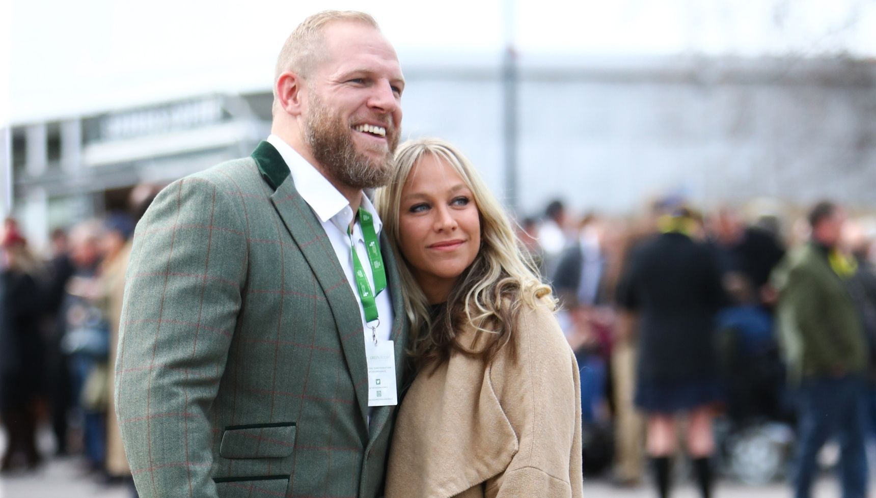 James Haskell and Chloe Madeley smiling