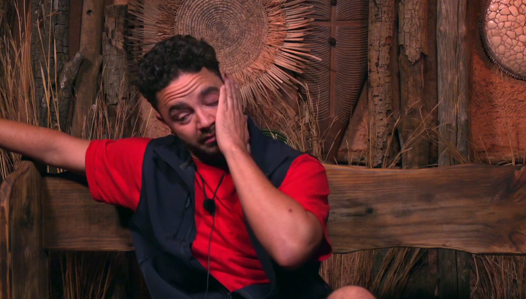 Adam Thomas crying on I'm A Celebrity
