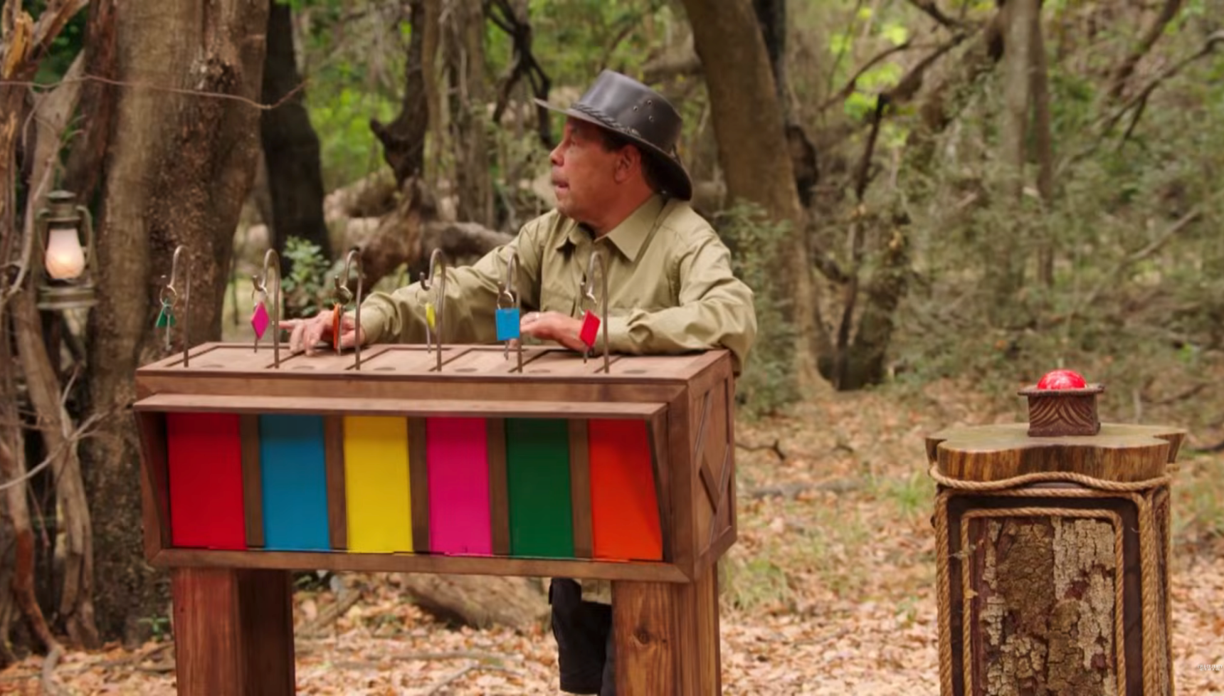 Craig Charles taking part in an I'm A Celebrity trial