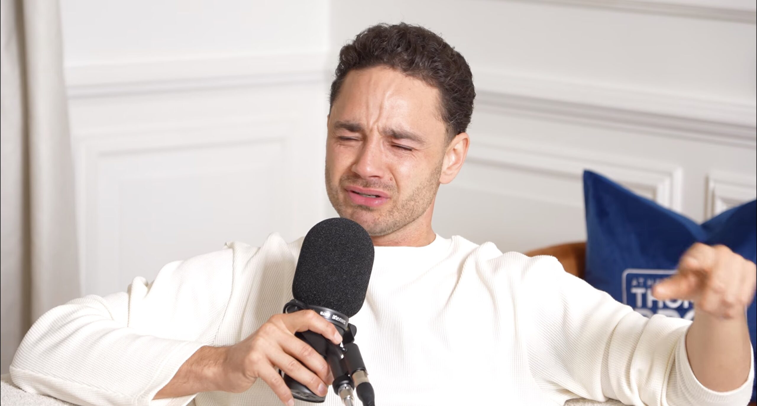 Adam Thomas crying