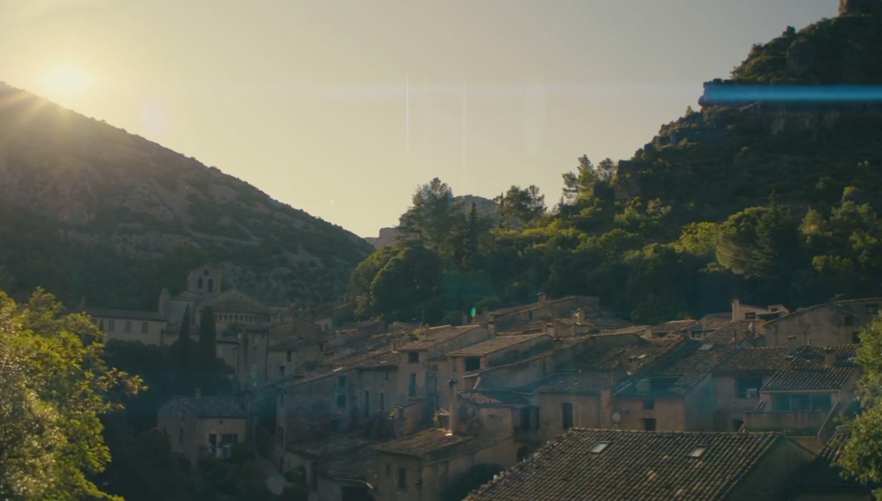 The medieval village of Saint-Guilhem-le-Désert in southern France