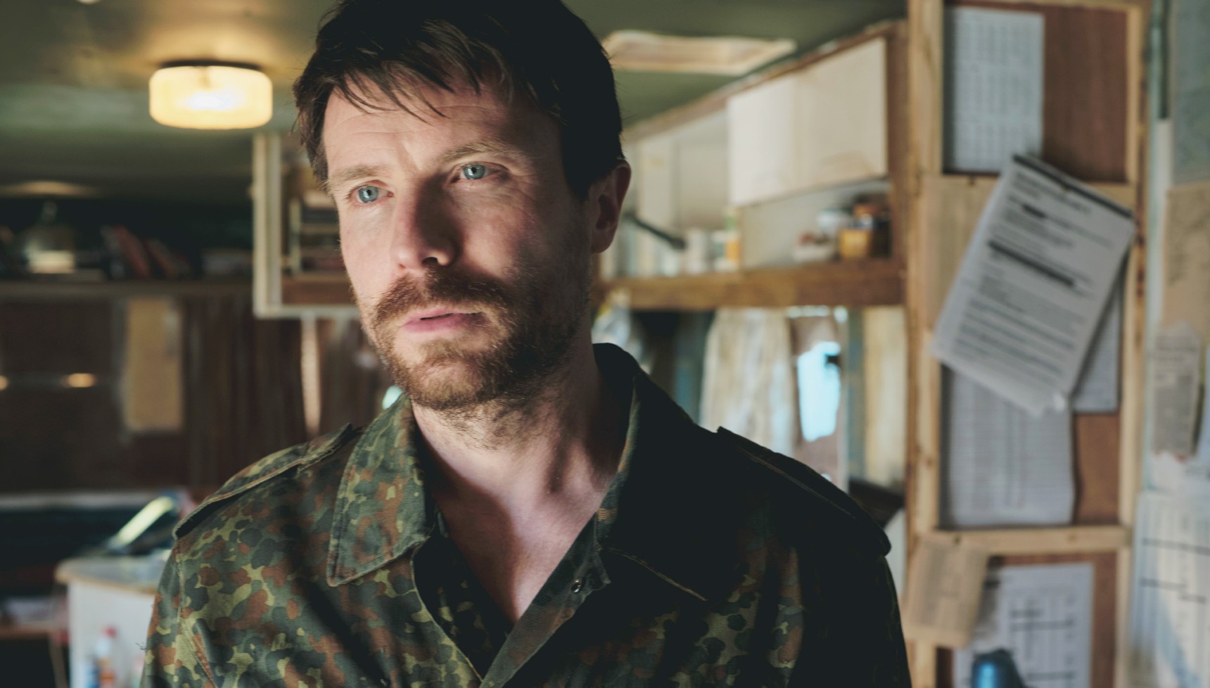 Joe Dempsie as James Whitlock in the third season of the BBC thriller series The Capture in 2026.