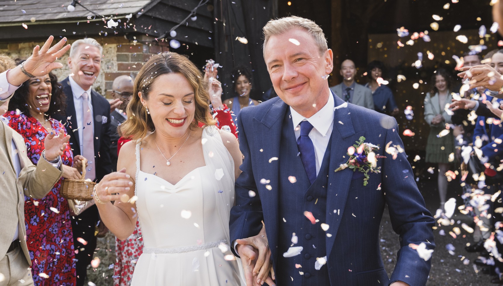 Cleo and Roy on their wedding day in Grace