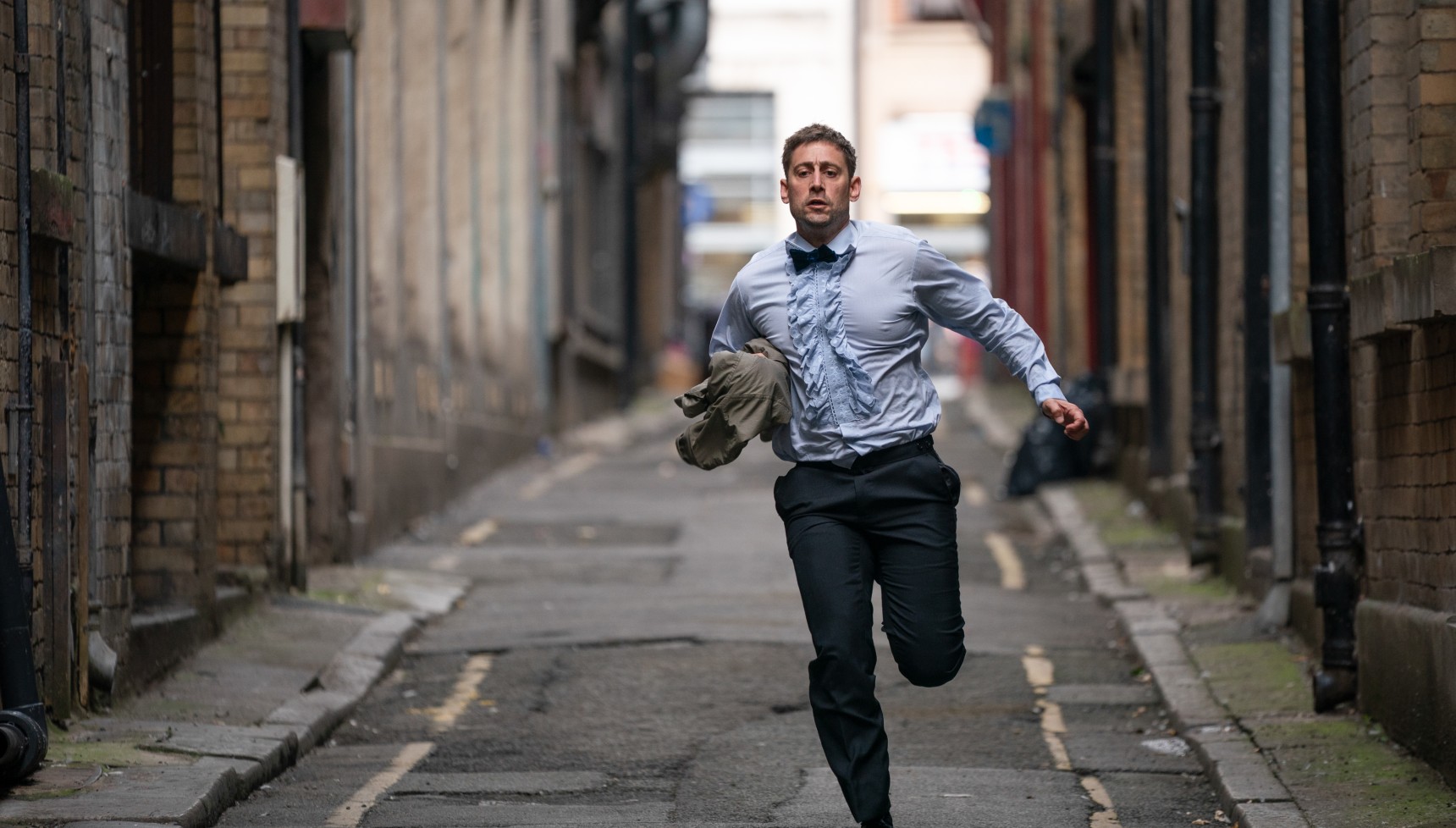 Michael Socha's Matty running down the streets of Liverpool in The Cage