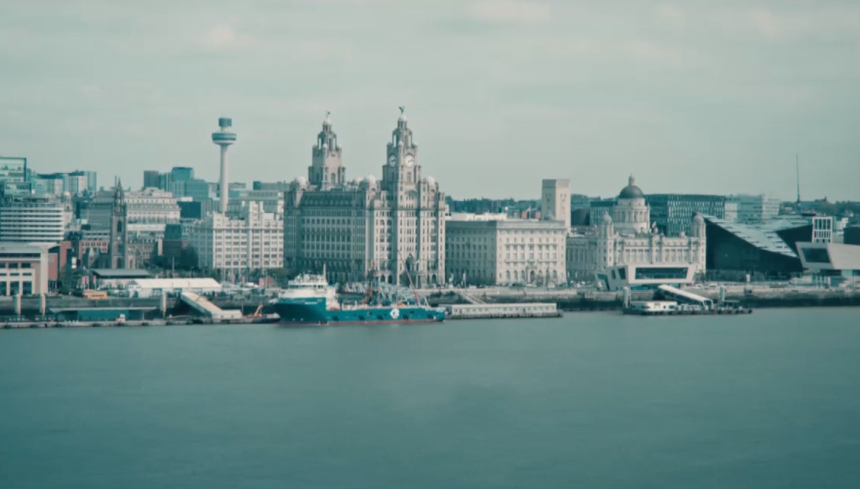 Liverpool Waterfront, featuring the Three Graces as seen in The Cage