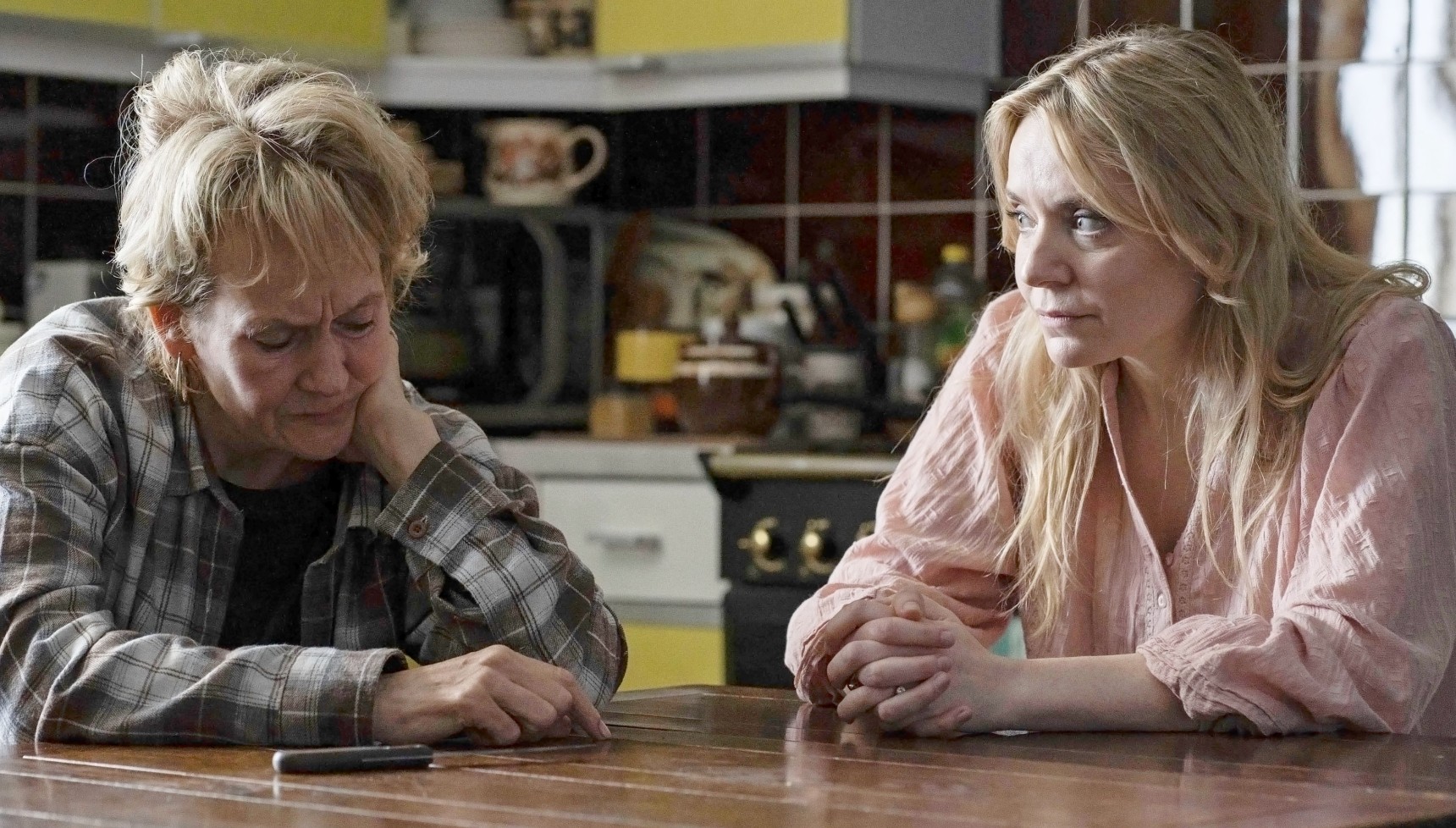 Daphne Sparrow and Rachel Crossley in Sherwood series 2